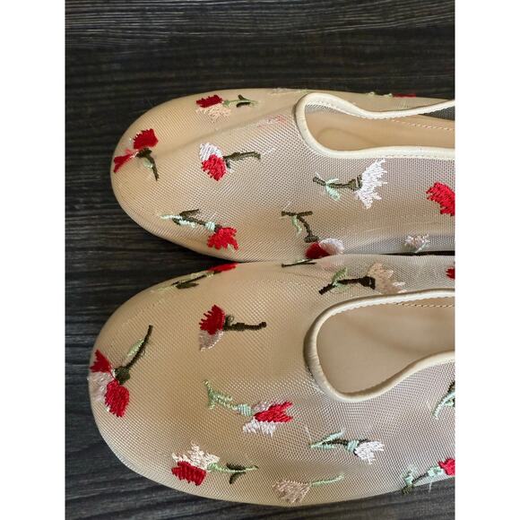 Abing Wang Sheer Flower Flats with Leather Trim Sz. 41 - Picture 6 of 7